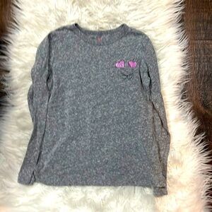 Adorable Long-Sleeve Crewcuts Heart Kitten Shirt